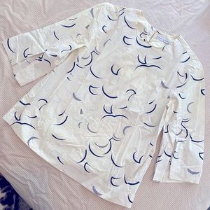 & Other Stories White Printed Moon Blouse